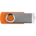 Флеш-карта USB 2.0 16 Gb Квебек, оранжевый, оранжевый, пластик с покрытием soft-touch/металл