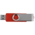 USB/USB Type-C флешка на 16 Гб «Квебек C», красный, красный, пластик с покрытием soft-touch\металл