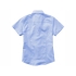 Рубашка Manitoba женская с коротким рукавом, голубой, голубой, оксфорд, 100% хлопок