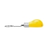 Брелок-рулетка для ключей Лампочка, желтый/серебристый, желтый/серебристый, пластик/металл