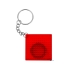 Брелок-рулетка из светоотражающего материала, 1 м., красный/серебристый, красный/серебристый, пластик/металл