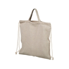 Рюкзак со шнурком Pheebs из 150 г/м² переработанного хлопка, натуральный