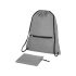Складной рюкзак со шнурком Hoss, heather medium grey, серый, полиэстер 300d, полиэстер 210d
