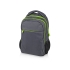 Рюкзак «Metropolitan», серый с зеленой молнией, серый/зеленый, полиэстер