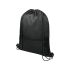 Сетчастый рюкзак со шнурком Oriole, черный, черный, полиэстер 210d
