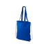 Рюкзак со шнурком Eliza из хлопчатобумажной ткани плотностью 240 г/м2, синий, синий, хлопок