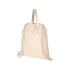 Рюкзак со шнурком Pheebs из 210 г/м² переработанного хлопка, natural, натуральный, переработанный хлопок