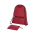 Складной рюкзак со шнурком Hoss, heather dark red, темно-красный, полиэстер 300d, полиэстер 210d