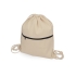 Рюкзак-мешок хлопковый Lark с цветной молнией, натуральный/черный, натуральный/черный, 100% хлопок