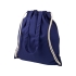 Рюкзак со шнурком Eliza из хлопчатобумажной ткани плотностью 240 г/м², темно-синий, темно-синий, хлопок