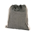 Рюкзак со шнурком Pheebs из 150 г/м² переработанного хлопка, черный, черный, переработанный хлопок