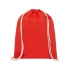Рюкзак со шнурком Oregon из хлопка плотностью 140 г/м², красный, красный, хлопок 140 г/м2