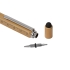 Ручка-стилус из бамбука Tool с уровнем и отверткой, натуральный, серебристый, бамбук, металл
