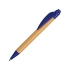 Ручка шариковая «Листок», бамбук/синий, светло-коричневый/синий, бамбук/пластик