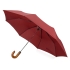Зонт складной Cary , полуавтоматический, 3 сложения, с чехлом, бордовый, бордовый, купол- эпонж, каркас-сталь, спицы- фибергласс, ручка-дерево