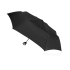 Зонт Alex трехсекционный автоматический 21,5, черный, черный, полиэстер/металл/пластик