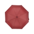 Зонт складной Cary , полуавтоматический, 3 сложения, с чехлом, бордовый, бордовый, купол- эпонж, каркас-сталь, спицы- фибергласс, ручка-дерево