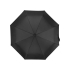 Зонт складной Cary, полуавтоматический, 3 сложения, с чехлом, черный, черный, купол- эпонж, каркас-сталь, спицы- фибергласс, ручка-дерево