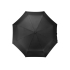 Зонт складной Tempe, механический, 3 сложения, с чехлом, черный, черный, купол- полиэстер, каркас-металл, спицы- фибергласс, ручка-пластик