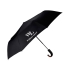 Складной зонт полуавтоматический  William Lloyd, черный, черный, полиэстер/ручка - резина, пластик