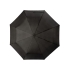 Складной зонт Horton Black - Cerruti 1881, черный, полиэстер/пластик/полиуретан