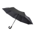 Montebello 21-дюймовый складной зонт с автоматическим открытием/закрытием и изогнутой ручкой, черный, черный, купол- полиэстер, каркас- металл, спицы- стекловолокно, ручка с покрытием soft touch