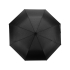 Зонт-полуавтомат Flick, черный, черный, купол- эпонж, каркас- алюминий, ручка- покрытие софт-тач