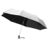 Зонт Alex трехсекционный автоматический 21,5, серебристый/черный, серебристый/черный, полиэстер/металл/пластик