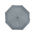Зонт складной Cary , полуавтоматический, 3 сложения, с чехлом, серый, серый, купол- эпонж, каркас-сталь, спицы- фибергласс, ручка-дерево
