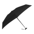 Складной cупер-компактный механический зонт Compactum, черный, черный, купол - 190т эпонж, каркас- алюминий, ручка- покрытие софт-тач