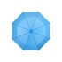 Зонт Ida трехсекционный 21,5, голубой, голубой/черный, полиэстер/металл/пластик