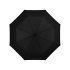 Зонт Ida трехсекционный 21,5, черный, черный, полиэстер/металл/пластик