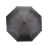 Зонт-полуавтомат Flick, темно-серый, темно-серый, купол- эпонж, каркас- алюминий, ручка- покрытие софт-тач