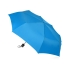Зонт складной Columbus, механический, 3 сложения, с чехлом, голубой, голубой, купол- полиэстер, каркас-сталь, спицы- сталь, ручка- пластик