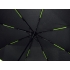 Зонт-полуавтомат складной Motley с цветными спицами, зеленый, зеленый, купол- эпонж 180t, каркас-сталь, спицы- фибергласс, ручка soft-touch