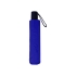 Зонт-автомат Dual с двухцветным куполом, голубой/черный, голубой/черный, купол - эпонж, спицы - стекловолокно, ручка - мягкий пластик
