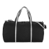 Хлопковая дорожная сумка Weekender, черный, черный/белый, парусина 407 г/м2 хлопок