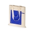 Складная хлопковая сумка для шопинга Gross с карманом, синий, натуральный/синий, 100% хлопок