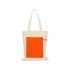 Складная хлопковая сумка для шопинга Gross с карманом, оранжевый, натуральный/оранжевый, 100% хлопок