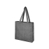 Эко-сумка Pheebs с клинчиком, изготовленая из переработанного хлопка, плотность 210 г/м2, heather black, черный, переработанный хлопок 210 г/м2, переработанный полиэстер