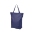 Нетканая сумка-тоут Privy с короткими ручками и застежкой-молнией, ярко-синий, нетканый полипропилен (спанбонд)