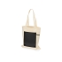 Складная хлопковая сумка для шопинга Gross с карманом, черный, натуральный/черный, 100% хлопок