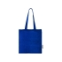 Эко-сумка Madras объемом 7 л из переработанного хлопка плотностью 140 г/м2, ярко-синий, ярко-синий, переработанный хлопок