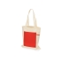 Складная хлопковая сумка для шопинга Gross с карманом, красный, натуральный/красный, 100% хлопок
