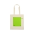 Складная хлопковая сумка для шопинга Gross с карманом, зеленое яблоко, натуральный/зеленое яблоко, 100% хлопок