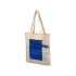 Хлопковая рулонная сумка-тоут на кнопках, натуральный/синий, натуральный/синий, хлопок