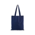 Хлопковая сумка-тоут Aylin с серебристыми вставками (плотность 140 г/м²), темно-синий, хлопок