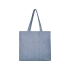 Эко-сумка Pheebs с клинчиком, изготовленая из переработанного хлопка, плотность 210 г/м2, синий, синий, переработанный хлопок 210 г/м2, переработанный полиэстер