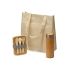 Набор Lunch time, сумка- бежевый, термос- натуральный/серебристый, ланчбокс с приборами- натуральный, бежевый, сумка- нетканый материал- 100% переработанный пластик, термос- бамбук, нержавеющая сталь, пластик, ланчбокс с приборами- 50% пшеничное волокно, 50% пластик, крышка из бамбука