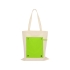 Складная хлопковая сумка для шопинга Gross с карманом, зеленое яблоко, натуральный/зеленое яблоко, 100% хлопок